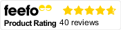 Feefo Product Rating 4.7 out of 5 with 40 reviews